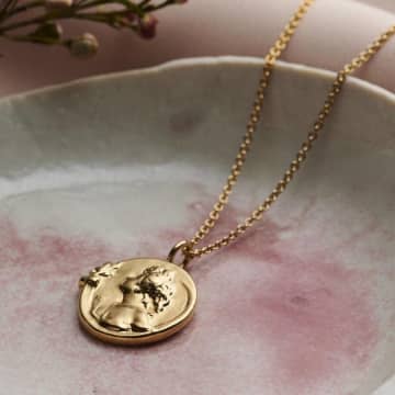 Posh Totty Designs Yellow Gold Mother Nature Disc Necklace