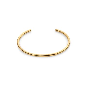 Nordic Muse Gold Waterproof Cuff Bangle, 18k Tarnish-free Waterproof Gold