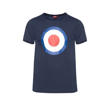 Merc London Ticket Navy Blue Target Design T Shirt