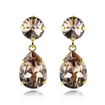 Caroline Svedbom Classic Drop Earrings Gold In Red