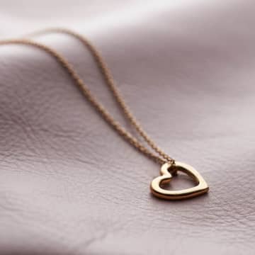 Posh Totty Designs Mini Love Heart Necklace 18ct Gold Plate