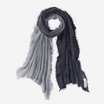 Pur Schoen Ombre Anthracite Grey Hand Felted Cashmere Soft Scarf