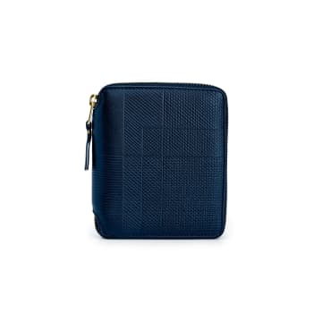 Comme Des Garçons Navy Cdg Intersection Wallet Sa2100ls In Blue