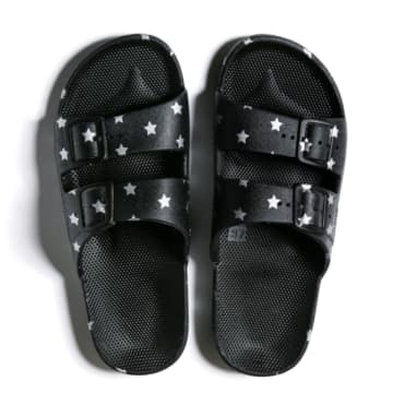 Freedom Moses Slippers Silver Stars In Metallic | ModeSens