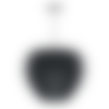 Mittelgroßer anthrazitfarbener Aluvia-Pendelleuchtenschirm mit schwarzem Rosettenkabelsatz