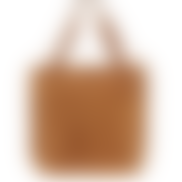 Dark Honey Brown Leather Estilo Shopper Bag