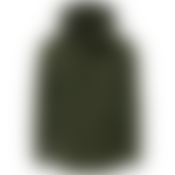 Dark Green Polyester Parka Jacket