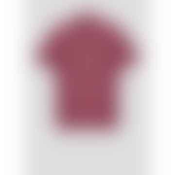 Claret Washed Effect Pique Polo Shirt