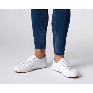 superga white 2750 cotton trainers