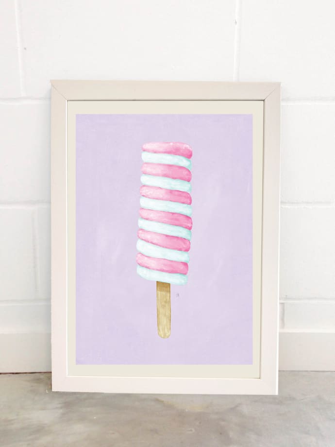 Trouva: Twister Ice Lolly A1 Framed Print