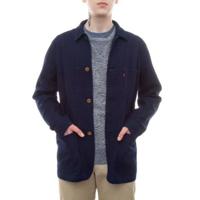 levi's engineer coat indigo