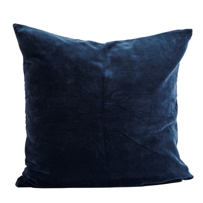 Trouva Blue Velvet Cushion Cover 60 X 60 Cm