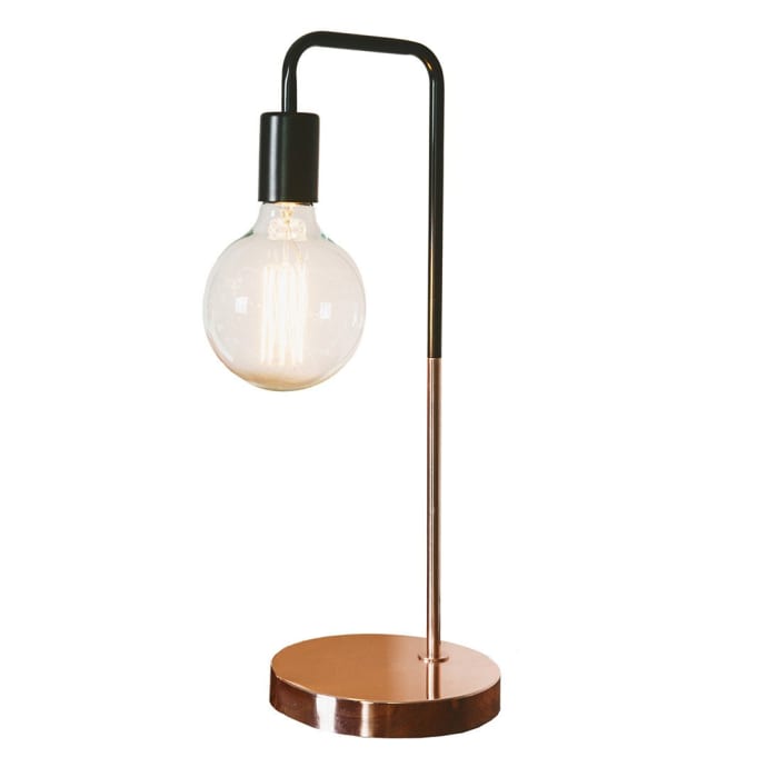 Trouva Black And Copper Slim Desk Lamp