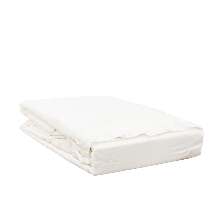 Trouva King White Malmo Ruffle Duvet Cover