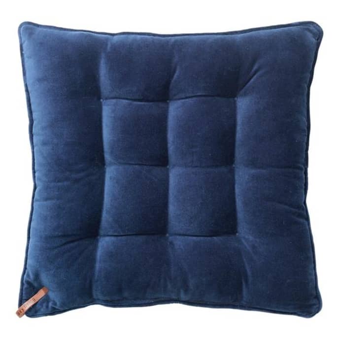 Trouva Navy Blue Velvet Seat Pad