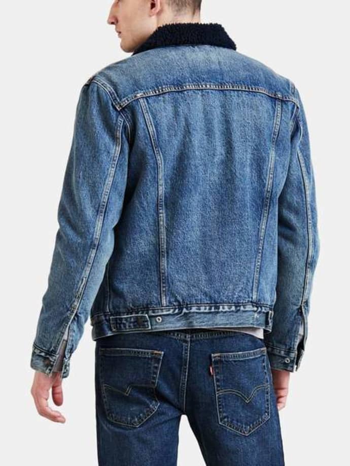 levi's type 3 sherpa trucker jacket indigo lamb