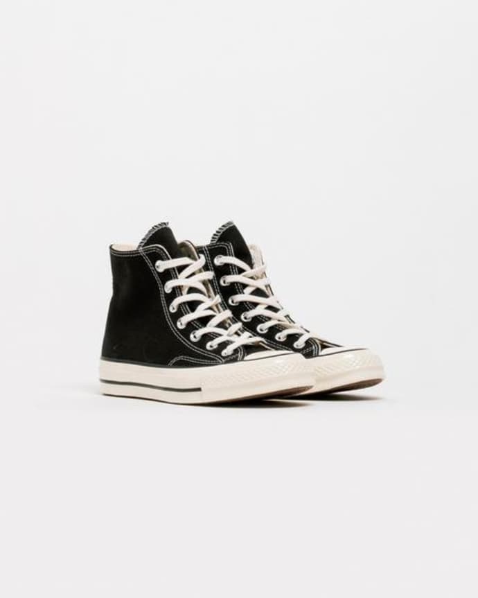 high cut black converse