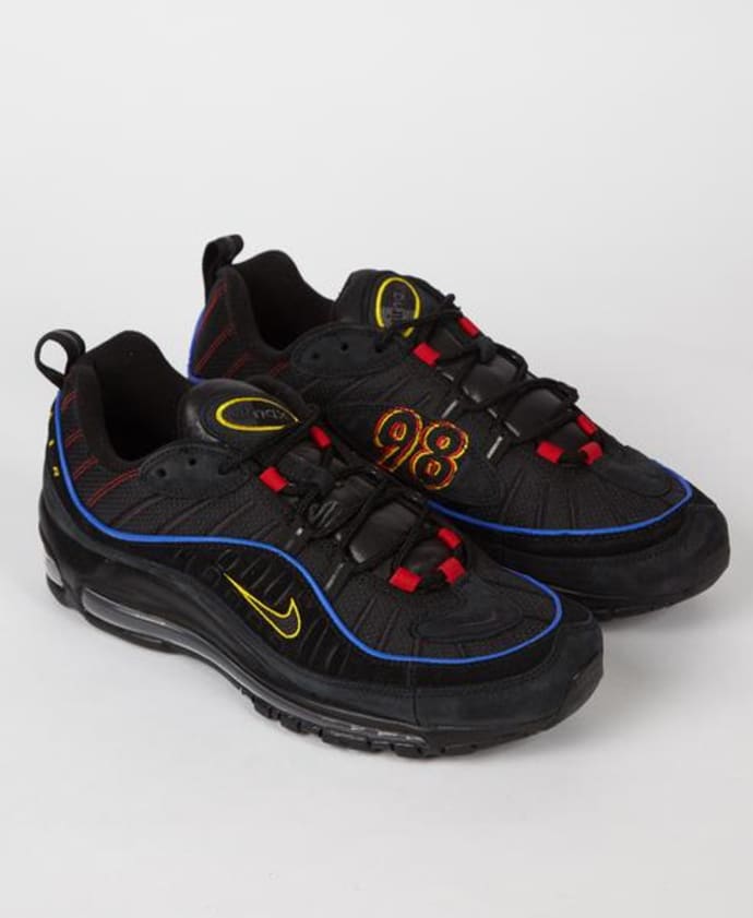 air max 98 black amarillo