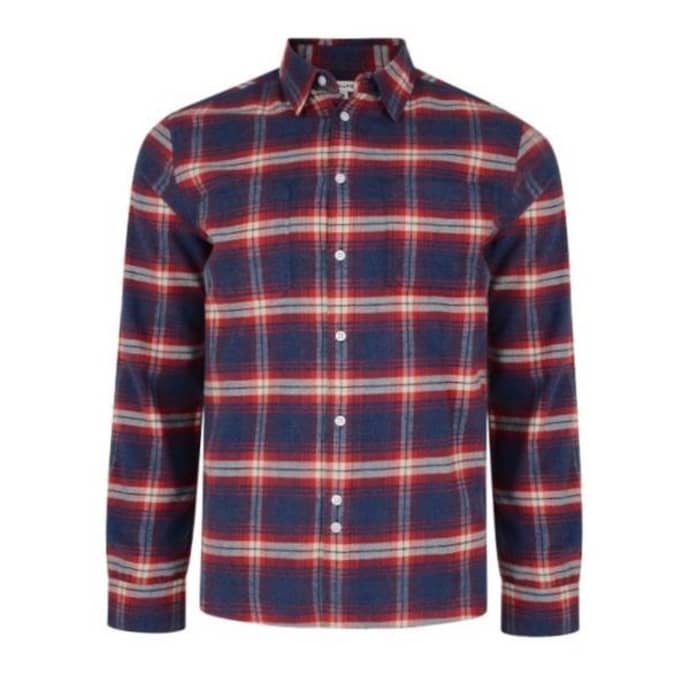 Trouva: Crimson Flannel Check Shirt