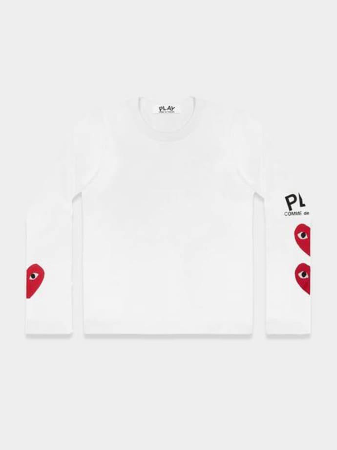 comme des garçons t shirt blanche