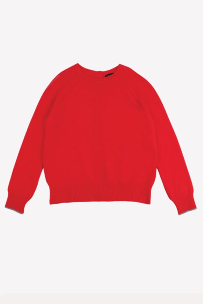 Trouva: Cashmere Button Back Jumper Red