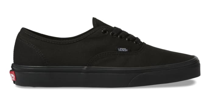 vans black canvas shoes