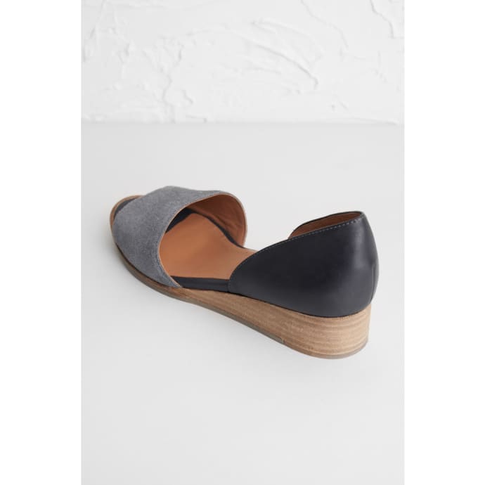 Trouva: Ida peep sandals in stormcloud