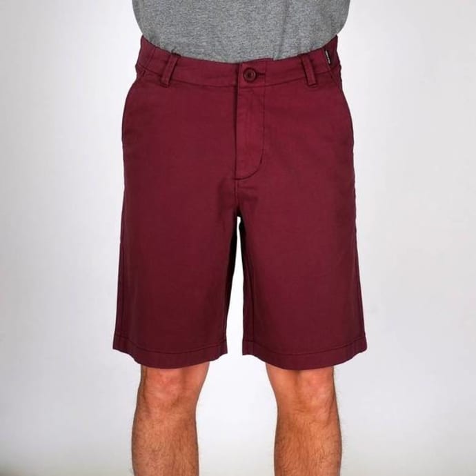 burgundy chino shorts