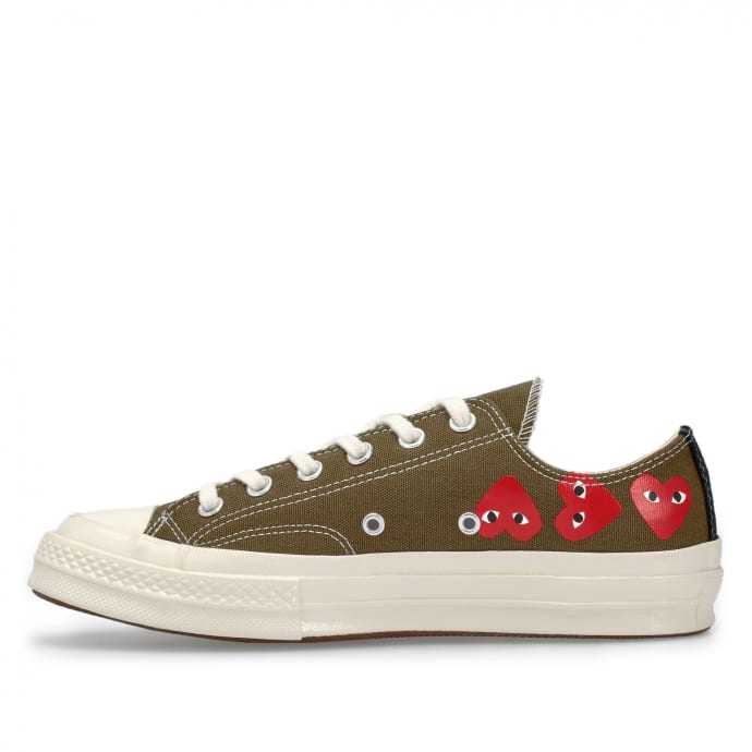 comme de garcons converse khaki