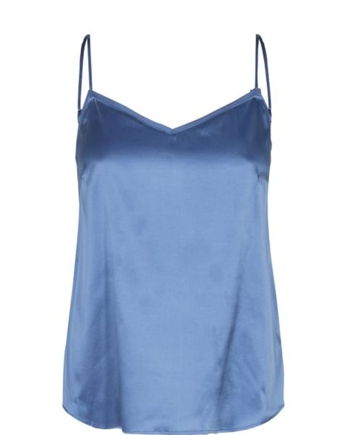 Trouva: Ditte Silk Singlet Allure Blue