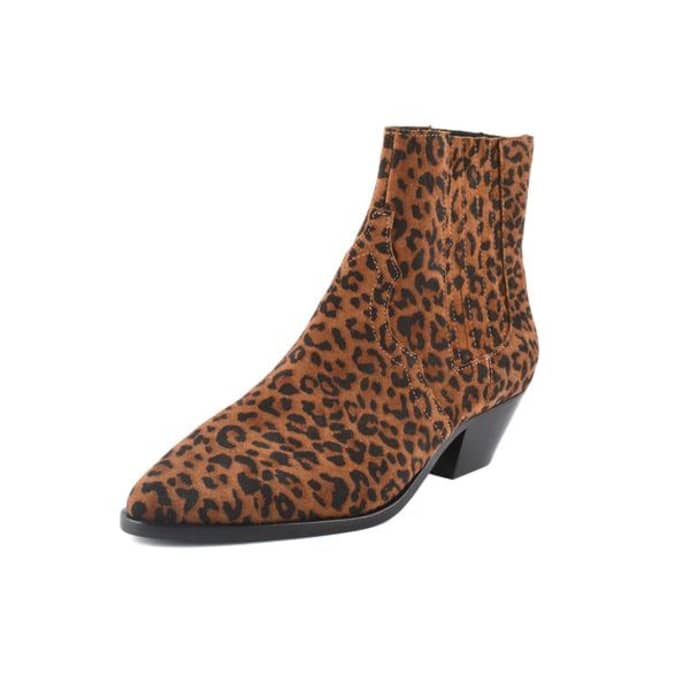 leopard suede boots