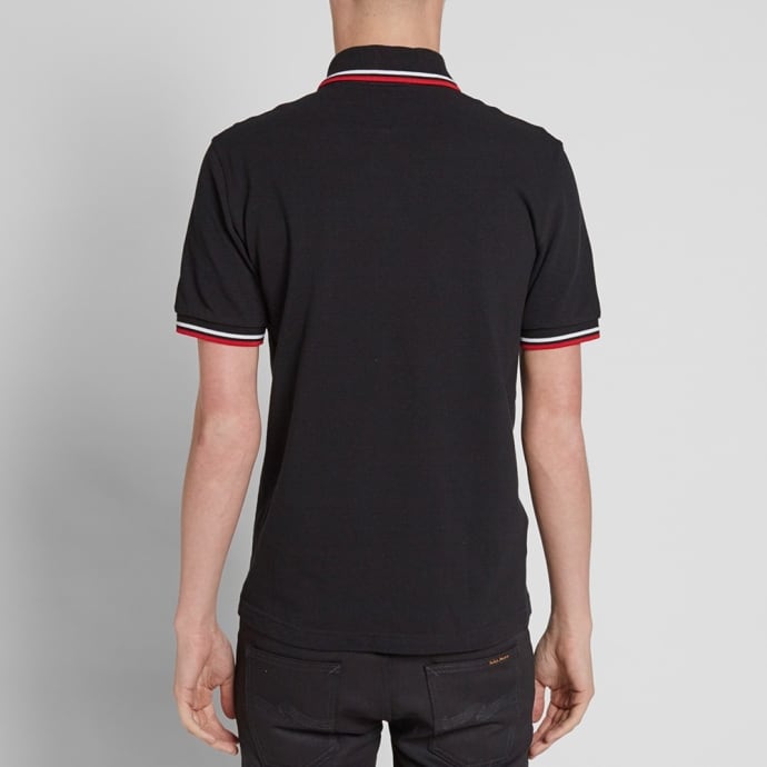 fred perry polo black and red