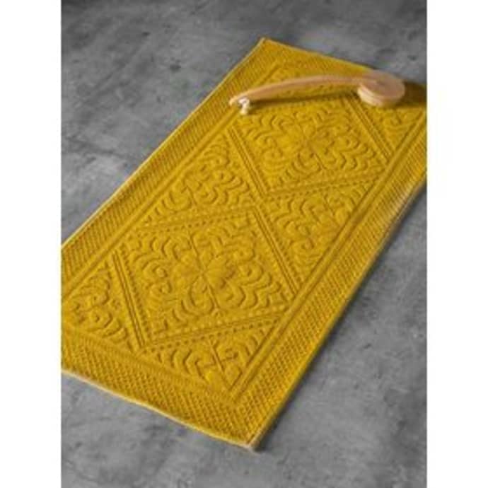 Trouva Enzo 100 Cotton Bath Mat In Badiane Yellow