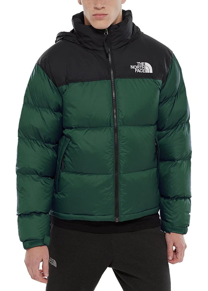 north face nuptse green