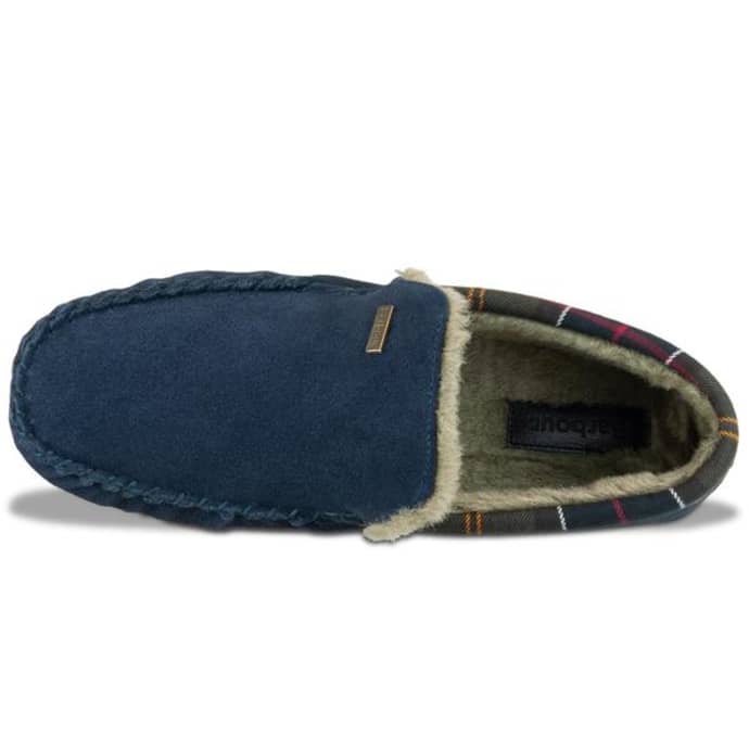 navy barbour slippers