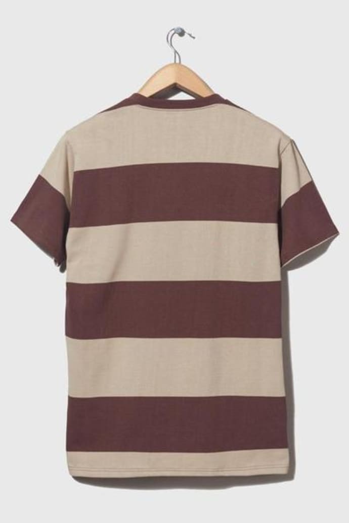 Trouva: M 4 Repeat Stripe T Shirt Dark Purple Linen
