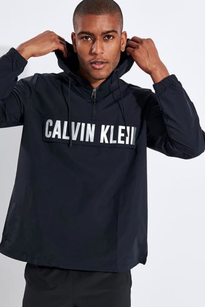 calvin klein logo anorak