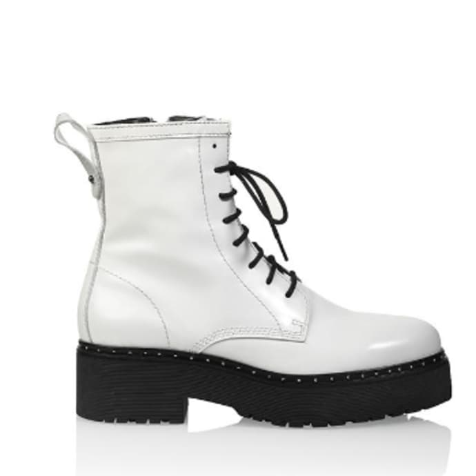 Trouva: Brooklyn White Biker Boots