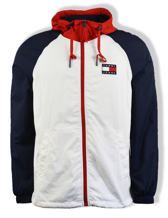 tommy hilfiger colour block zip through jacket