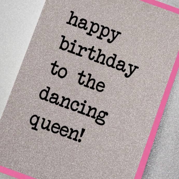 Trouva Carte Scintillante De Joyeux Anniversaire Danse Reine