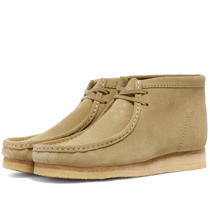 clarks wallabee boot maple suede
