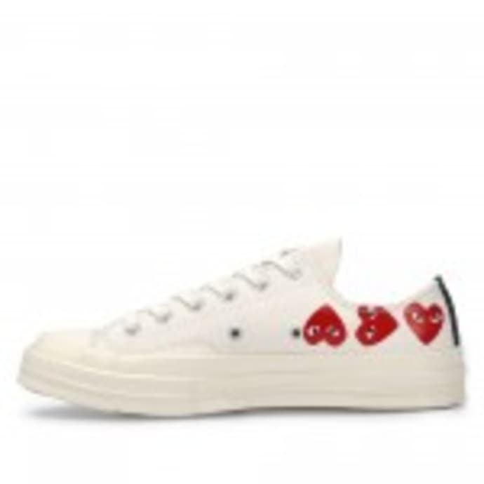 play comme des garçons converse multi red heart