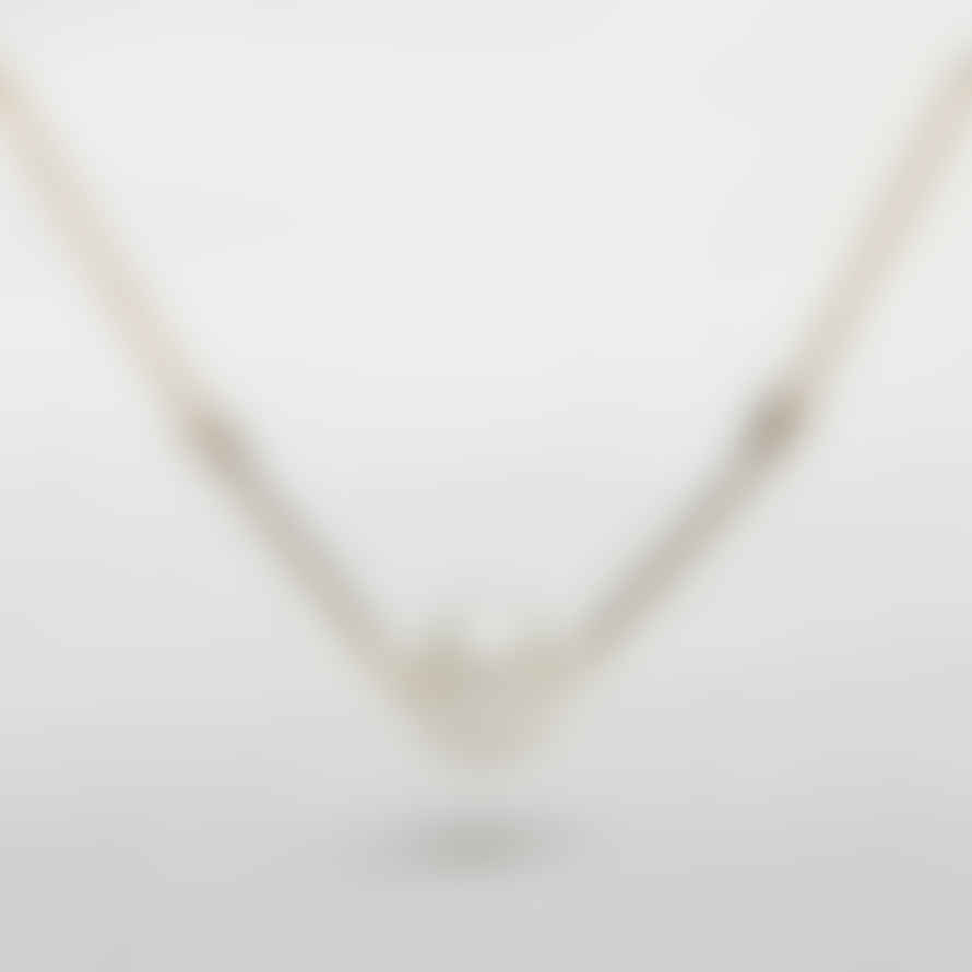 Dynasty Jewellery Chevron Pearl Pendant Necklace