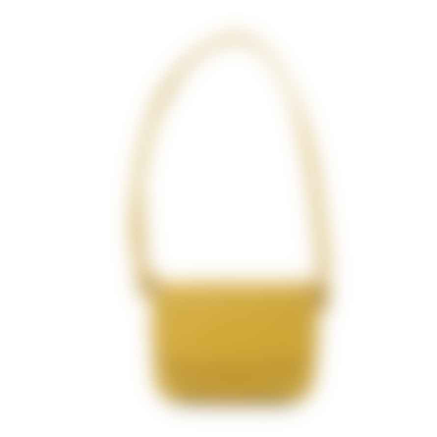 La Portegna  Lucia Mustard Leather Handbag