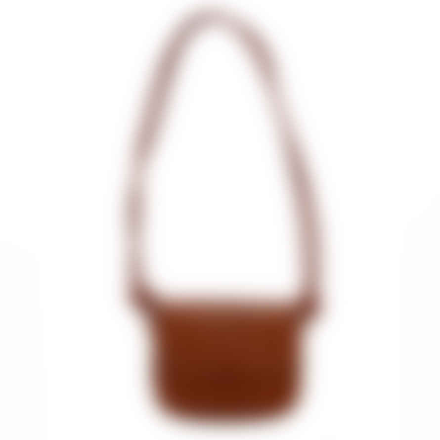 La Portegna  Lucia Mini Tabaco Leather Handbag