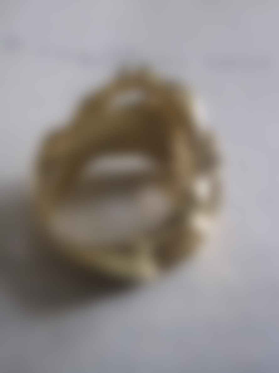 CollardManson Gold Plated Skeleton Ring 