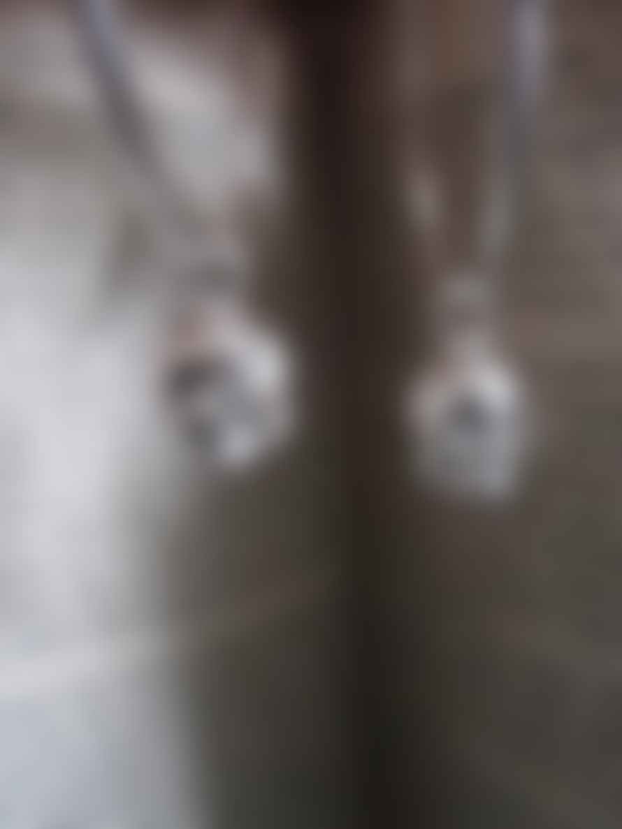 CollardManson Silver Skull Hoop Earrings