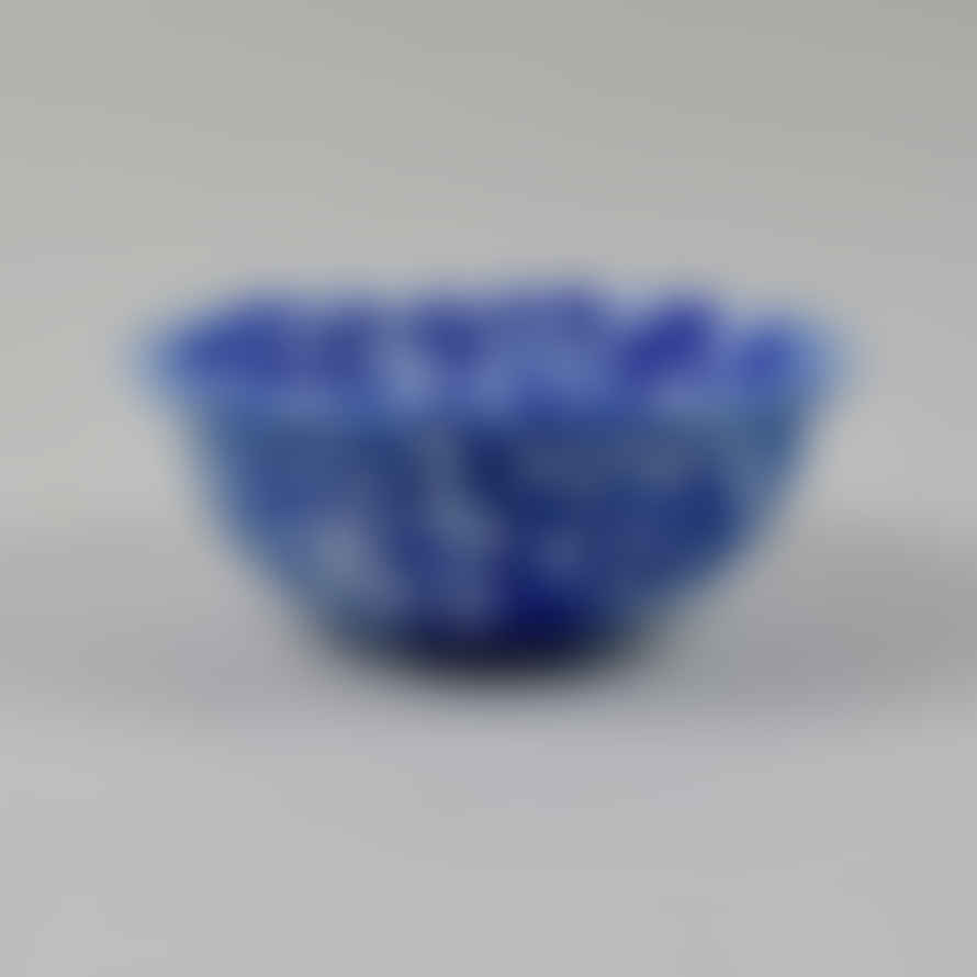 Crow Canyon Home Enamel Splatterware Cereal Bowl - Blue
