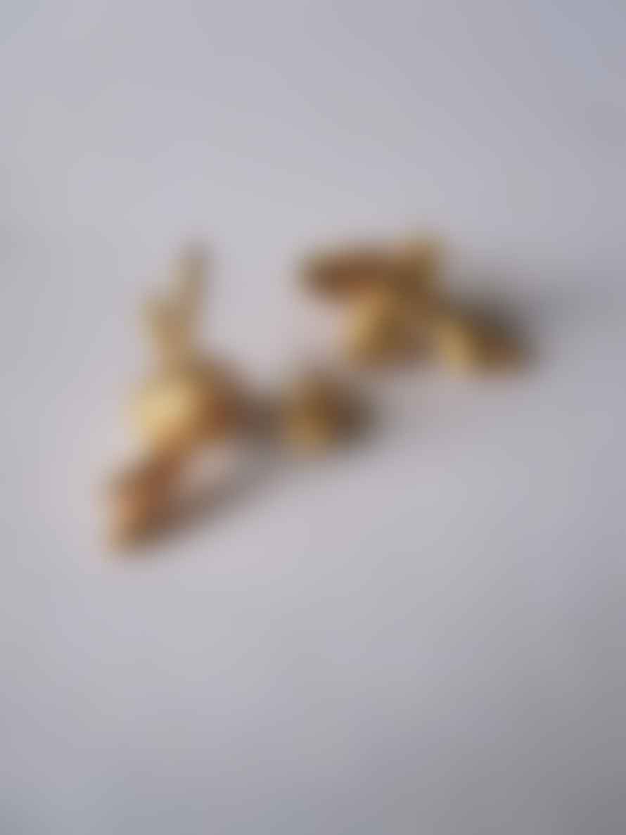 CollardManson Gold 925 Silver Bee Earrings 