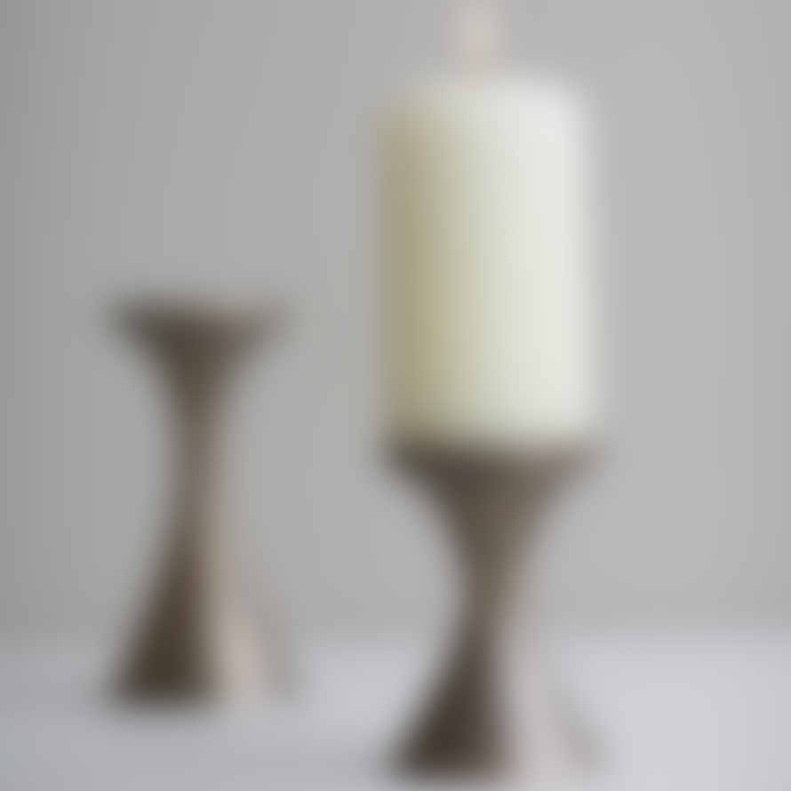 Accessories for the Home Small Brass Pillar Candle Holder